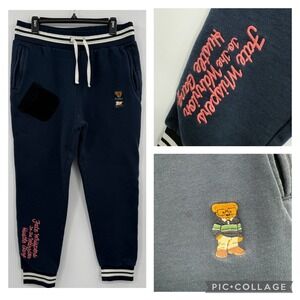 Men's Hustle Gang Men's Advance Joggers sweatpants blue bear size large